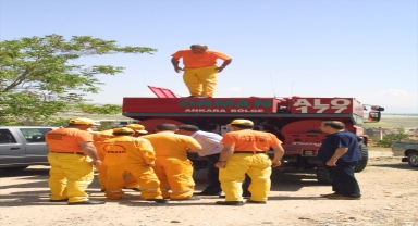 Beypazarı Orman İşletme Müdürlüğü personeline yangına müdahale eğitimi verildi