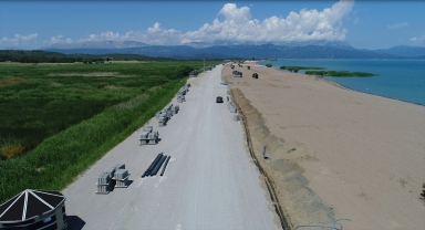 Beyşehir'de karavan kamping alanının altyapı çalışmaları sürüyor