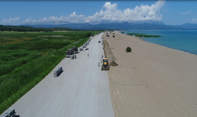 Beyşehir'de karavan kamping alanının altyapı çalışmaları sürüyor
