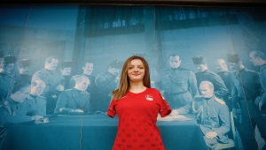 Dünya şampiyonu yüzücü Sümeyye Boyacı için Eskişehir'de karşılama töreni düzenlendi