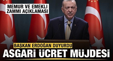 Erdoğan müjdeyi duyurdu: Asgari ücret zammı kararı! Memur ve emekli zammı açıklaması