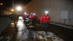 Eskişehir'de Yüksek Hızlı Tren yangın tatbikatı düzenlendi 
