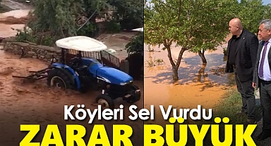 Karaman'da köyleri sel ve dolu vurdu!