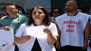 Kırıkkale'de sağlık çalışanlarından iş bırakma eylemi