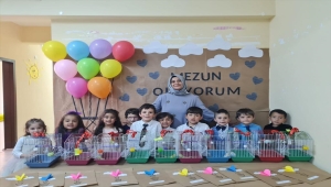 Konya'da Kur'an Kursu öğrencilerine muhabbet kuşu sürprizi