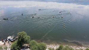 Suğla Gölü'nde yeni balık avı sezonu dualarla açıldı