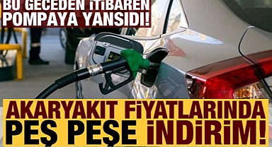 Akaryakıta peş peşe indirim! Pompaya yansıdı işte yeni benzin ve LPG fiyatları