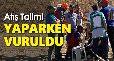 Av tüfeğiyle atış talimi yapan kişi yaralandı