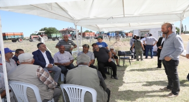 Çubuk Belediye Başkanı Demirbaş'dan hububat alım merkezine ziyaret