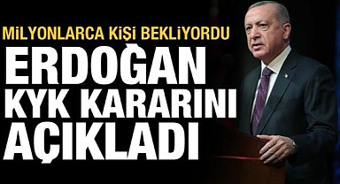 Cumhurbaşkanı Erdoğan KYK Kararını Açıkladı