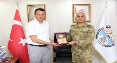 Deniz Gözetleme Karakol Komutanından Başkan Ulutaş'a ziyaret