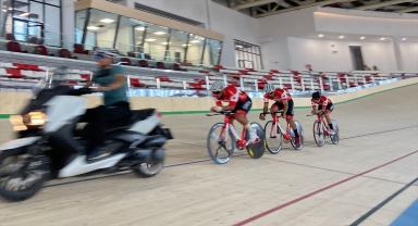 GRAFİKLİ - Türkiye'nin ilk olimpik veledromunda test sürüşü yapıldı