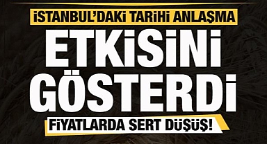 İstanbul'da tarihi tahıl anlaşmasının etkileri! Fiyatlarda sert düşüş