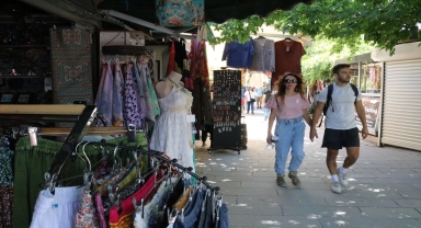 Kapadokya esnafının işleri gurbetçilerle daha da arttı