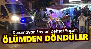 Karaman'da durmayan fayton dehşet yaşattı