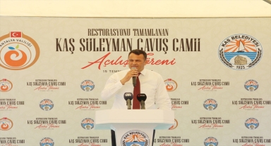 Kaş'ta restore edilen Süleyman Çavuş Camisi ibadete açıldı