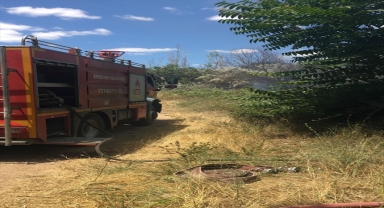 Kırşehir'de meyve bahçesinde çıkan yangın söndürüldü