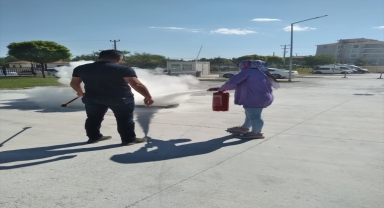 Kırşehir'de sağlık çalışanlarına yangın eğitimi verildi