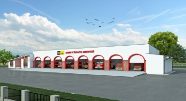 Sanayi İtfaiye Merkezi inşaatında sona yaklaşıldı