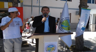 Yaylakent beldesinde doğal gaz meşalesi yandı