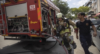 Başkentte pastanede çıkan yangında bir kişi yaralandı