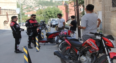Beypazarı'nda motosiklet sürücülerine yönelik denetim