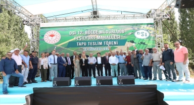 Develi'de arazi toplulaştırması tapu dağıtım töreni yapıldı 