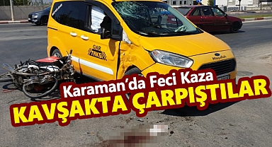 Karaman'da Motosiklet Kazası! 1 Yaralı