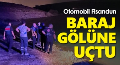 Karaman'da Otomobil Baraj Gölüne Uçtu