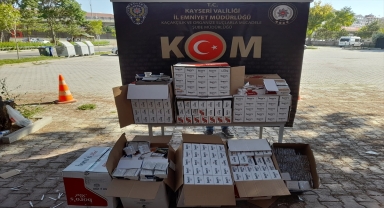 Kayseri'de kaçak tütün ve sigara operasyonunda 1 şüpheli yakalandı