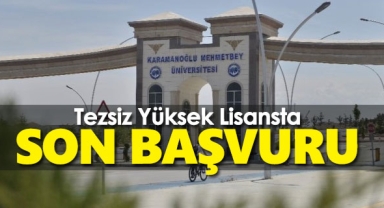 KMÜ'de Tezsiz Yüksek Lisansta Son Başvuru...