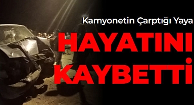 Kamyonetin çarptığı yaya hayatını kaybetti