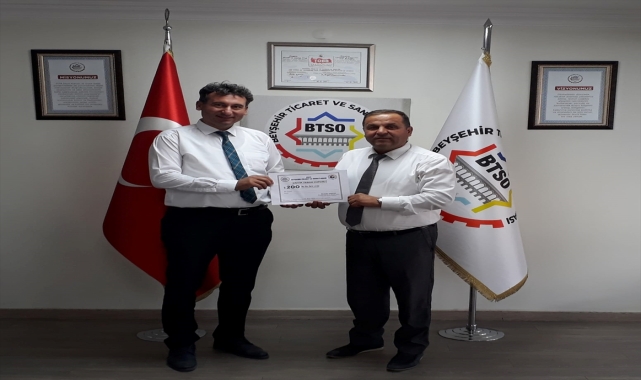 Beyşehir Ticaret ve Sanayi Odasının öğrencilere eğitim yardımı