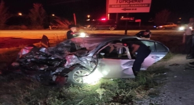 Konya'daki trafik kazasında uzman çavuş yaralandı