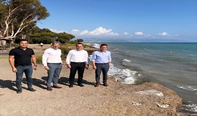 Milletvekili Uslu, kıyı erozyonu yaşanan Hasyurt'ta incelemelerde bulundu