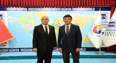 AK Parti İl Başkanı Çalışkan’dan ESO Başkanı Kesikbaş'a ziyaret