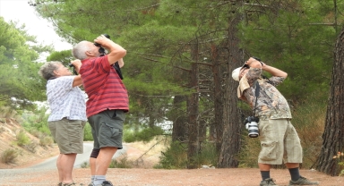 Akseki'de İngiliz turistler kuş gözlemi yaptı 