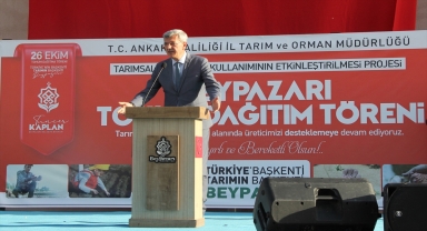 Beypazarı ilçesinde çiftçilere buğday tohumu dağıtıldı