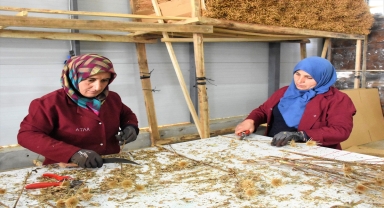 Yaptıkları süs çiçekleriyle üniversite harçlıklarını çıkarıyorlar