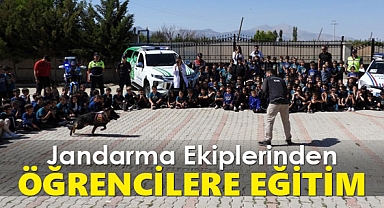 Jandarma ekiplerinden öğrencilere eğitim