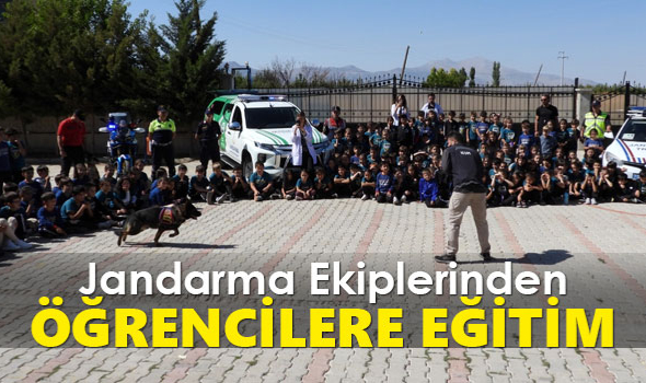 Jandarma ekiplerinden öğrencilere eğitim