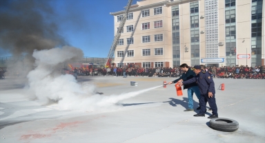 Kahramankazan'da yangın tatbikatı yapıldı