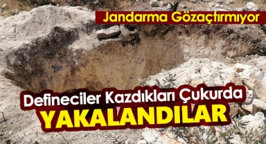 Karaman'da Defineciler Kazdıkları Çukurda Yakalandılar
