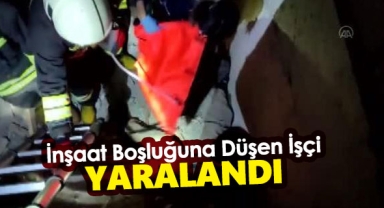 Konya'da inşaat boşluğuna düşen işçi yaralandı