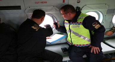 Konya'da jandarma helikopter destekli trafik denetimi yaptı