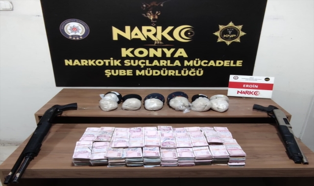 Konya'da uyuşturucu operasyonunda 2 şüpheli tutuklandı