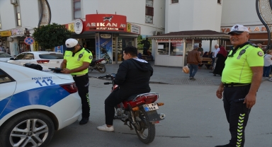 Serik'te motosiklet denetimi yapıldı 