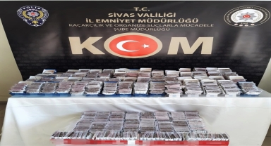 Sivas'ta 18 bin 420 dolu makaron ele geçirildi 