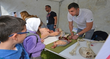 Yaşlılarla çocuklar, bilim ve oyun festivalinde bir araya geldi