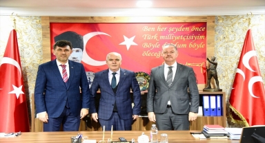 AK Parti Eskişehir İl Başkanı Çalışkan, MHP İl Başkanı Candemir'i ziyaret etti